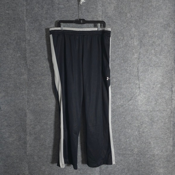 Under Armour Joggers Pants Mens XL Black Mesh Athletic Training Pants Activewear - Picture 1 of 14